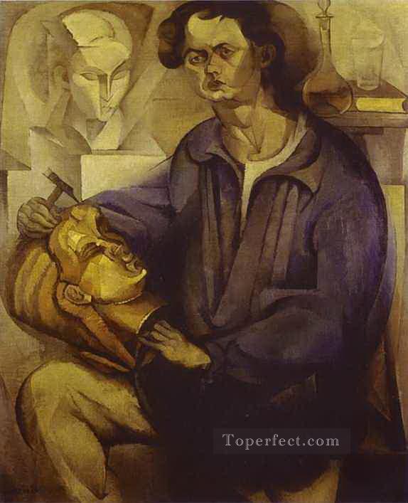 portrait of oscar miestchaninoff 1913 Diego Rivera Oil Paintings
